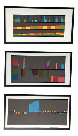 Luigi Veronese, Chromatic Visualizations, 1974-75-76, Silkscreens, Set of 3