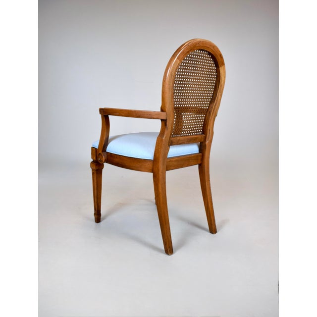 Vintage French Louis XVI Style Cane Back Accent Armchair For Sale - Image 9 of 11