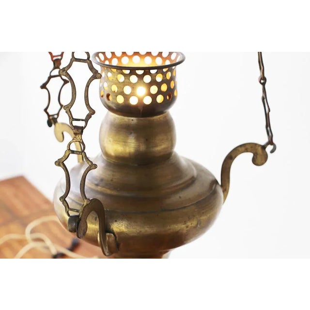 19th CenturyPortuguese Baroque Brass Chandelier For Sale - Image 4 of 13