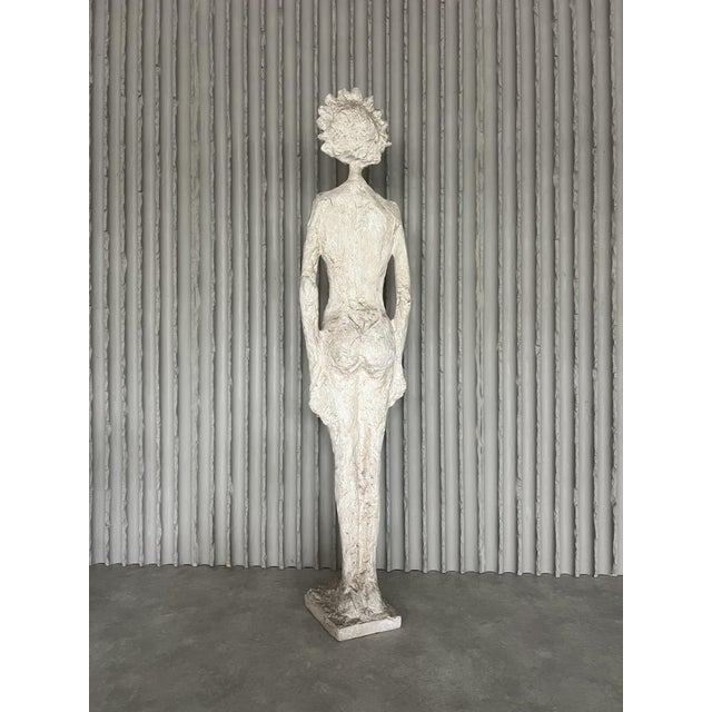 Mid-Century Modern Fiberglass Sculpture of a Nude Woman in the style of Giacometti, France, 1970s For Sale - Image 3 of 12