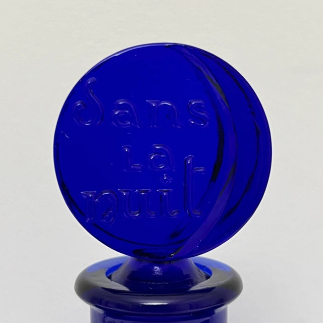 Cobalt Blue Perfume Bottle by René Lalique For Sale - Image 3 of 11