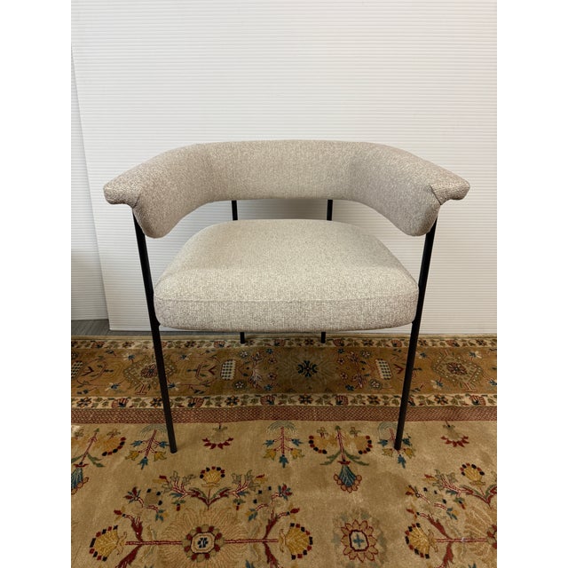 Design Plus Gallery presents the Carrie Dining Chair from Four Hands. Airy and light with slim, black-finished iron...