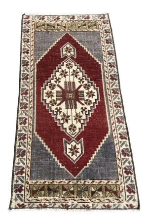 1960s Vintage Oushak Tribal Rug- 1′6″ × 3′3″
