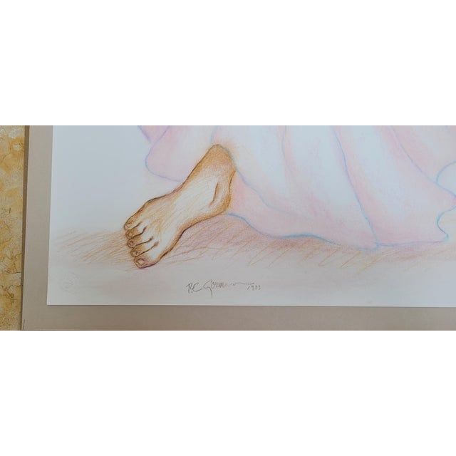 1980s r.c. Gorman - Woman With Pink Skirt and Light Blue Blouse - 1983 For Sale - Image 5 of 6