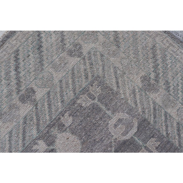 Modern Khotan Rug With Subtle Gray Tones and Ivory Botanical Patterns 5'9 X 8'7 For Sale - Image 11 of 11