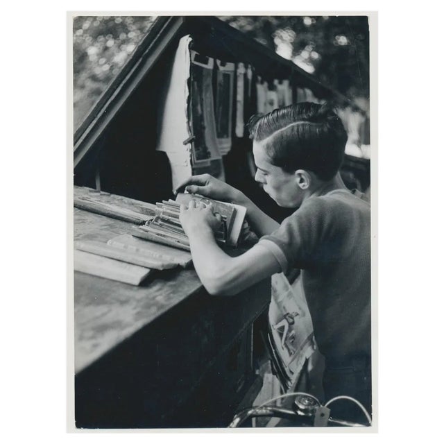 Boy, 1950s, Black and White Photograph For Sale