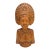 Mid-Century Balinese Art Deco Crowned Legong Dancer Bust in Premium Hardwood For Sale
