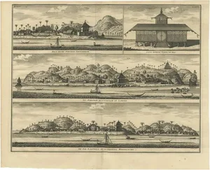 F. Valentijn, Hila and Fortresses, 1726, Print