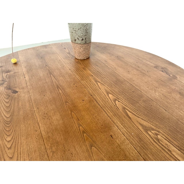 Round Coffee Table in Oak with Octagonal Legs, France, 1950s For Sale - Image 16 of 18