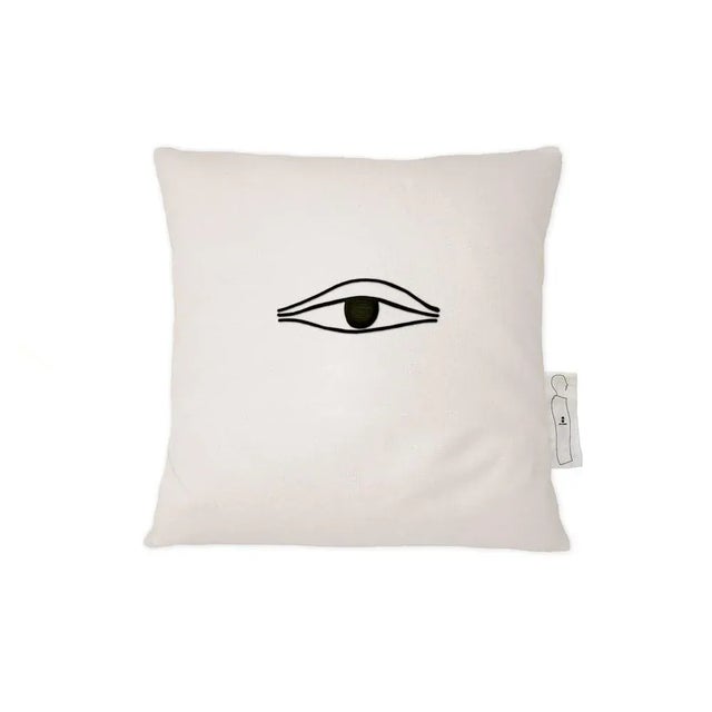 Each pillow is tailored style with 100% linen fabric and 100% goose feather padding. Signed by Maker