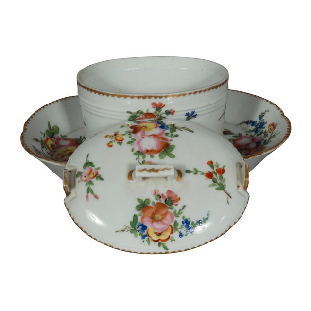 Louis XVI Porcelain Footed Butter Tubs - A Pair For Sale - Image 11 of 13