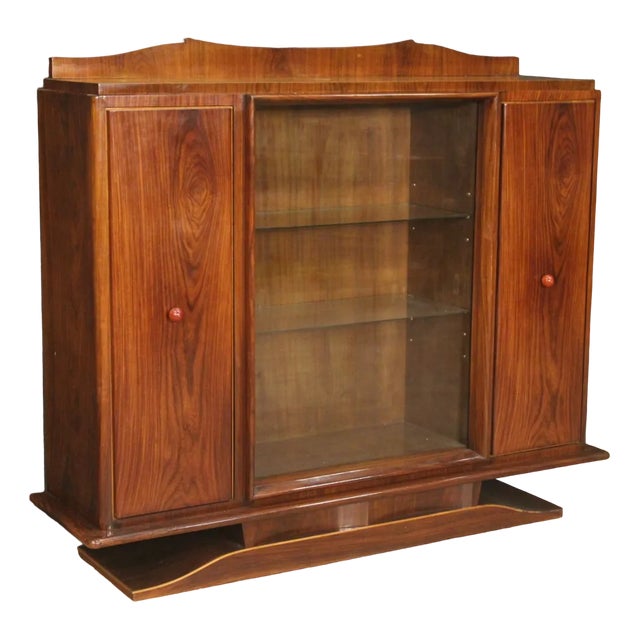 Mid-Century Italian Showcase in Wood, 1950s For Sale