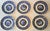 Mid 20th Century Flow Blue Willow Ironstone Dessert Plates- Set of Six For Sale - Image 4 of 9