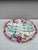 Majolica asparagus plate with flowers , signed Longchamp circa 1890.