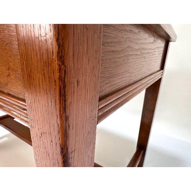 Arts & Crafts Side Table or Children's Furniture Style with Hand-Painted Majolica Ceramic Tiles, Denmark, 1920s For Sale - Image 16 of 18