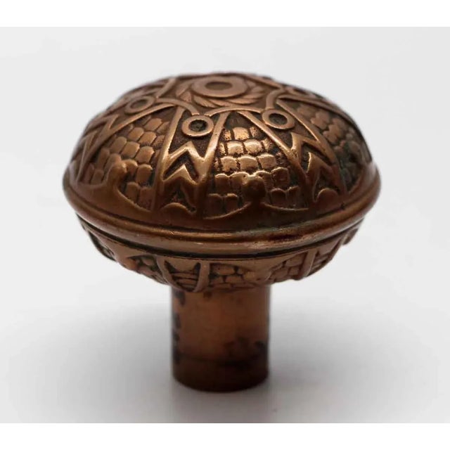 Traditional Antique Bronze Vernacular 6 Fold Norwalk Passage Door Knob For Sale - Image 3 of 5