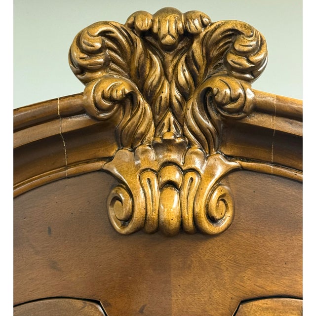 Henredon Villandry Collection Burled Walnut Bombe French Armoire For Sale - Image 10 of 12