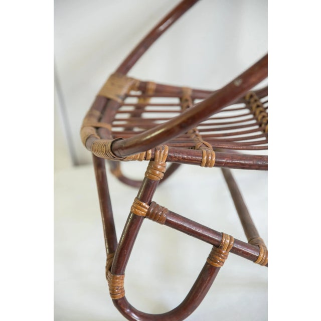 Vintage Mid Century Rattan Kid's Chair For Sale - Image 9 of 10