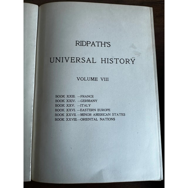 Red Antique Ridpath's History of the World- Set f 3 For Sale - Image 8 of 11