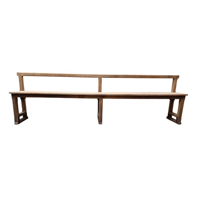 Church Bench in Oak For Sale