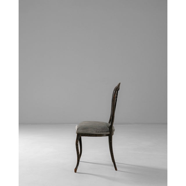 1860s French Louis XV Wooden Chair With Velvet Upholstered Seat For Sale - Image 17 of 18