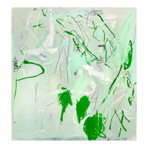 Contemporary Abstract Acrylic and Oil Stick on Canvas "Magnetic Influences" by Macha Poynder
