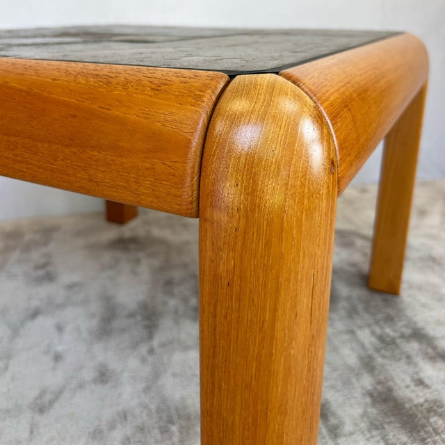 1970s Danish Modern Coffee Tables in Slate and Teak by Poul H Poulsen for Gangso Mobler, 1970s, Set of 2 For Sale - Image 5 of 13