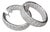 Mid 20th Century 18k White Gold Odelia Diamond Hoop Earrings, Pair For Sale