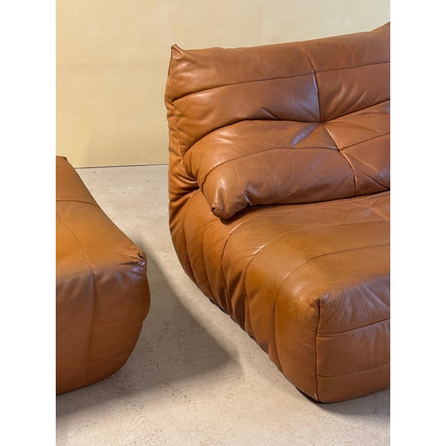 Cognac Leather Panto Lounge Chairs by Marc Held for Dunlopillo, 1970s, Set of 2 For Sale - Image 7 of 10