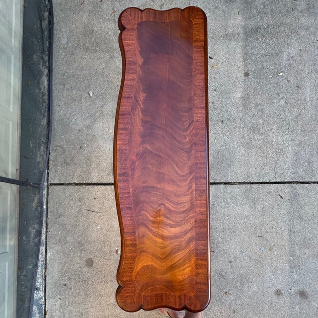 1990s 1990s Henkel Harris Chippendale Ball & Claw Carved Mahogany Console For Sale - Image 5 of 10