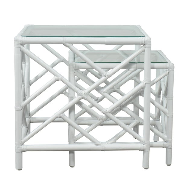 Chippendale Nesting Tables - White For Sale - Image 9 of 9