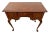 Brown 1960s Petite Desk Vanity, Chippendale Style, Three Dovetail Drawers, Solid Walnut For Sale - Image 8 of 12