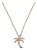 0.20ctw Diamond PalmTree Pendant Necklace 14k Yellow Gold 20" Cable Chain For Sale