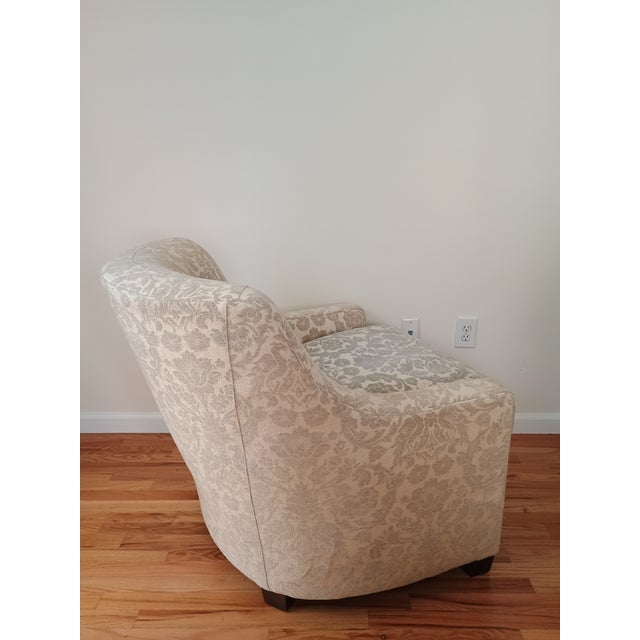 1980s Baker Furniture Company Slope Arm Club Chair #4 For Sale - Image 5 of 9