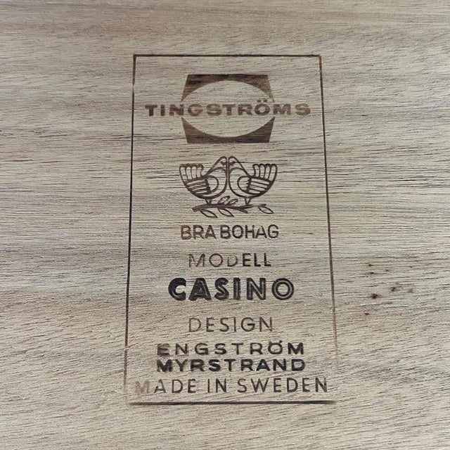 Brown Mid 20th Century Swedish Casino Tables by Engström & Myrstrand For Sale - Image 8 of 8