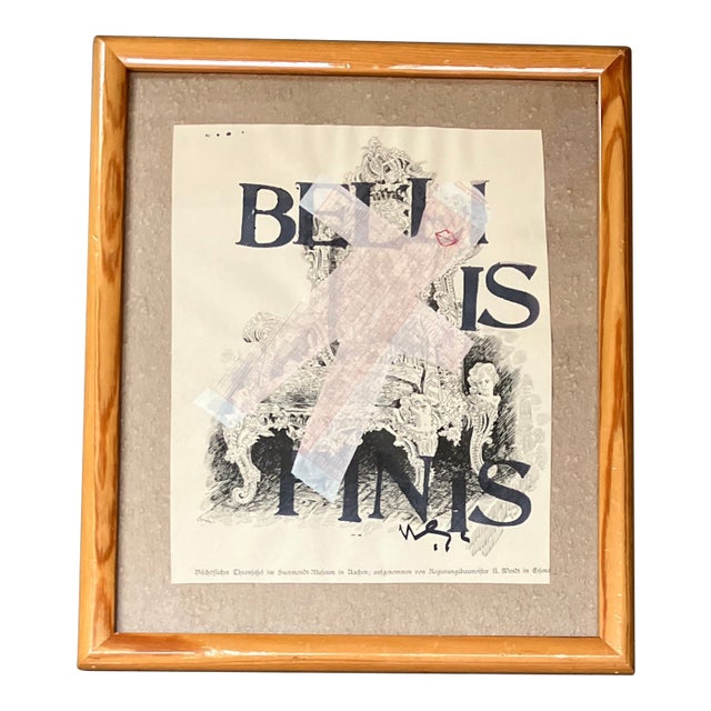 Contemporary Original Wayne Cunningham Abstract Collage/Painting “Belli Fini” Framed For Sale