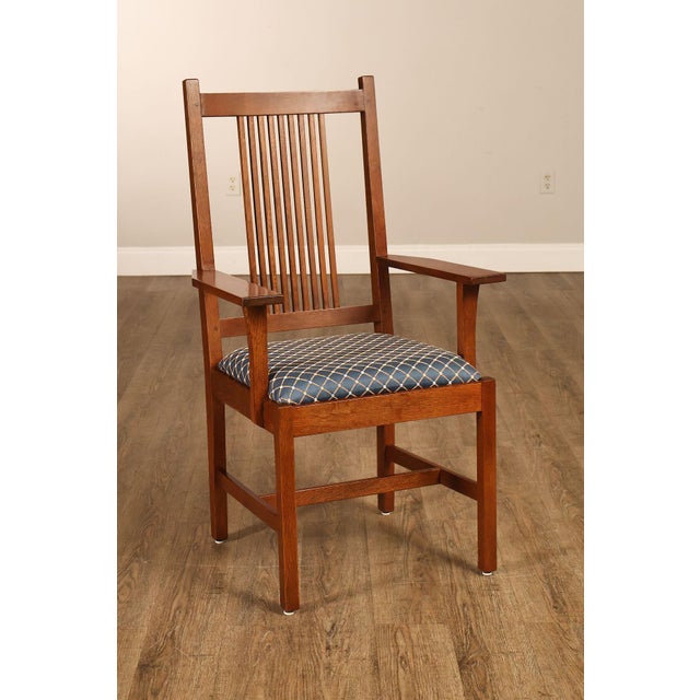 Stickley Stickley Mission Collection Set Of Eight Dining Chairs For Sale - Image 4 of 18