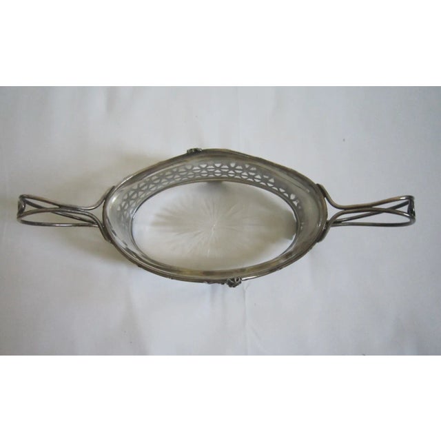 Art Nouveau Art Nouveau Silverplate Epergne/Catchall For Sale - Image 3 of 8
