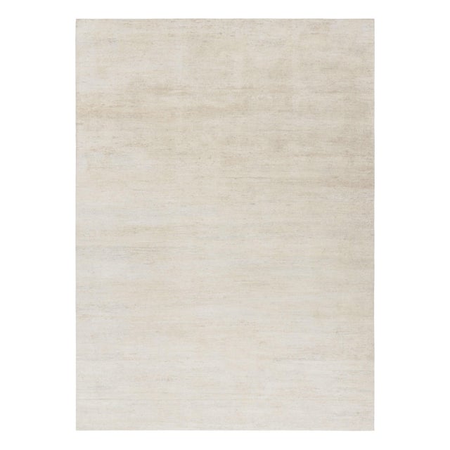 Rug & Kilim’s Modern Textural Rug in Solid Cream For Sale In New York - Image 6 of 8