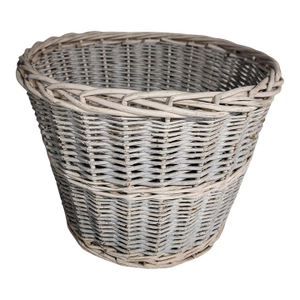 Early Original Blue & White Painted Basket