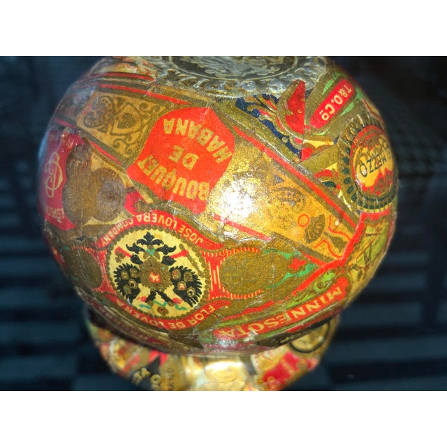 Custom Vintage 1950s Cigar Seals Decoupage Trinket Dish For Sale - Image 11 of 13