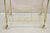 Vintage Mid Century Modern Gold Metal 2 Tier Rolling Bar Tea Cart Server For Sale - Image 4 of 12