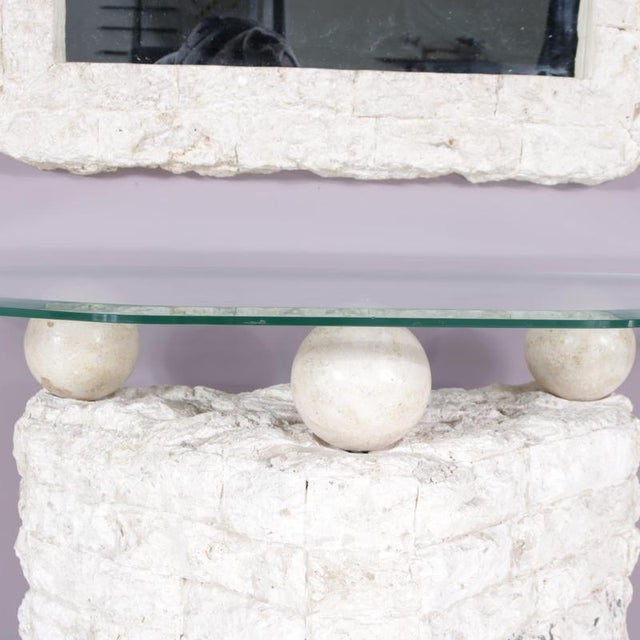 Console Table with Mirror by Magnussen Ponte, Italy, 1980s, Set of 2 For Sale - Image 9 of 13