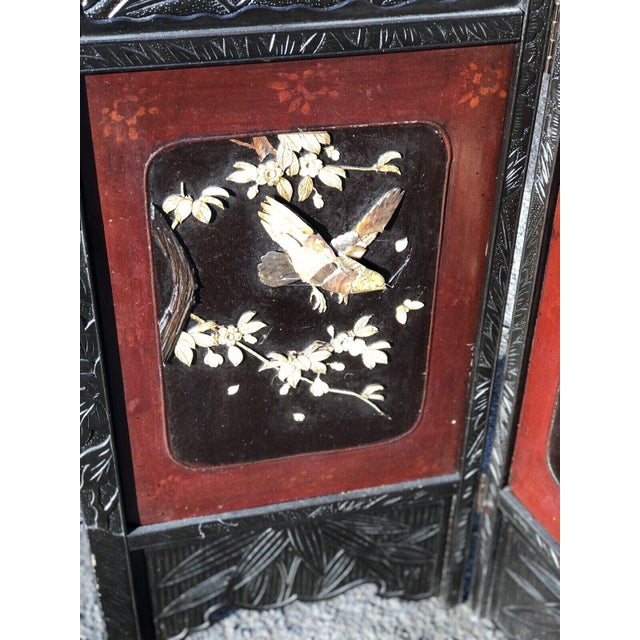 Metal Japanese Folding Fire Screen For Sale - Image 7 of 11