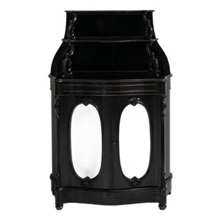 19th Century France Napoleon III Black Wood Storage Cabinets & Cupboards For Sale