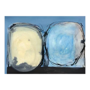 "Now I Float Ii" Original Mixed Media Painting on Paper by Zac Woodiel