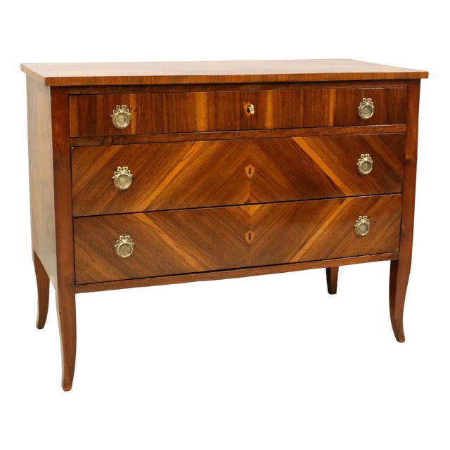 18th Century Italian Directoire Chest of Drawers in Walnut For Sale