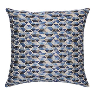 The House of Scalamandré Carousel Pillow, Blue For Sale