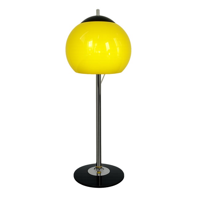 Space Age Table Lamp in Metal, Glass, and Plastic, 1970s For Sale