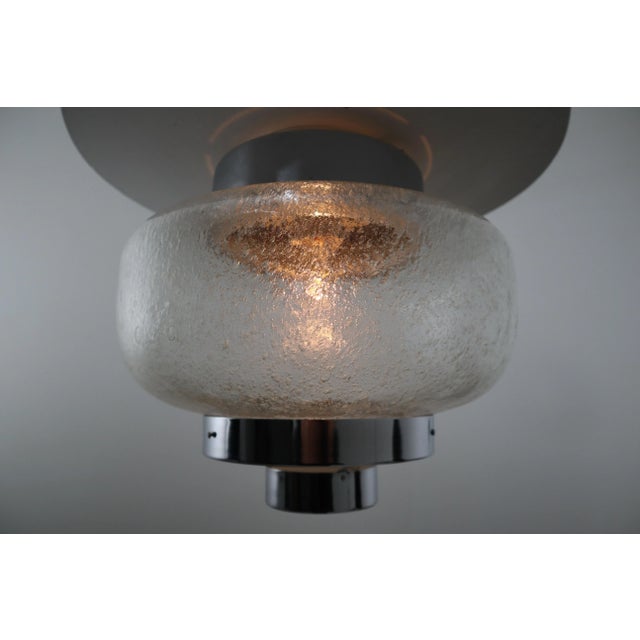 Mid-Century Modern Flush Mount with Bubble Glass Shade, 1970s For Sale - Image 10 of 11